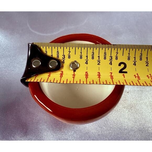 Yankee Candle Ceramic Apple Wagon Cart Box & Lid 6 Tealights Red Cups Retired - Picture 11 of 14